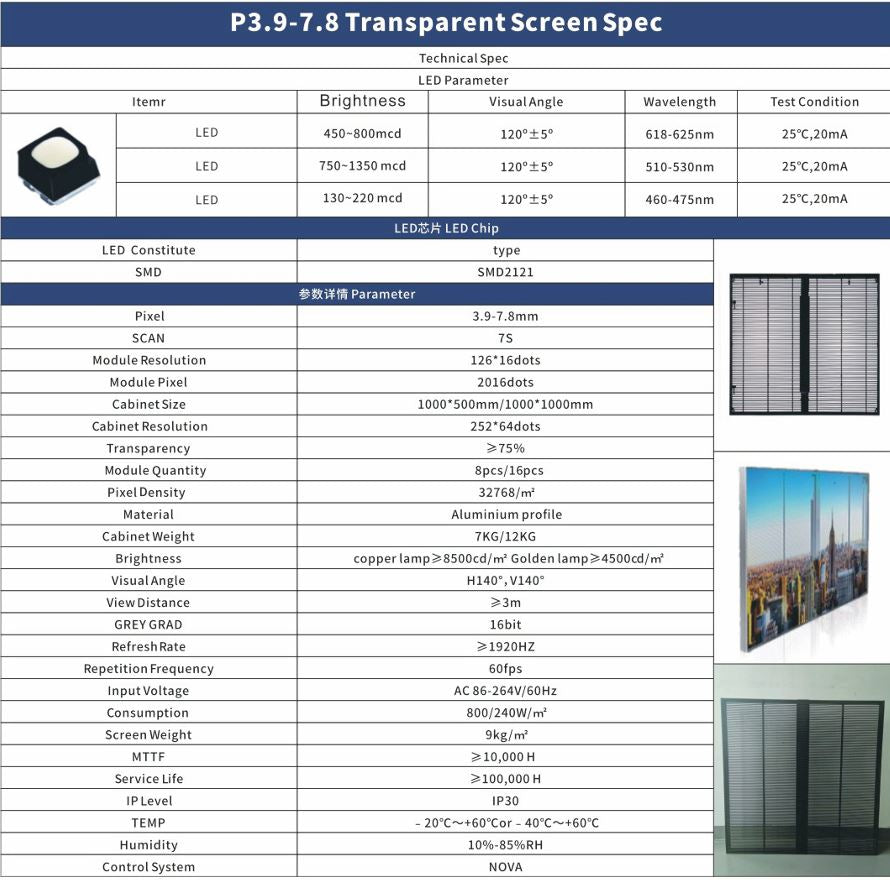 TS-Series	TS Indoor Transparent Screen